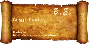 Bugyi Evelin névjegykártya