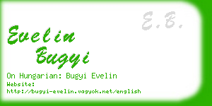 evelin bugyi business card